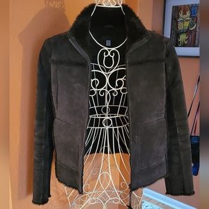Dark brown leather jacket